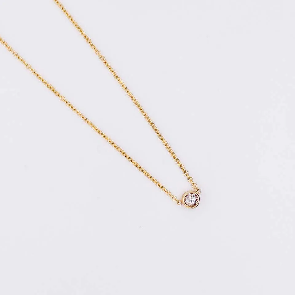.12 Carat Diamond Bezel Necklace