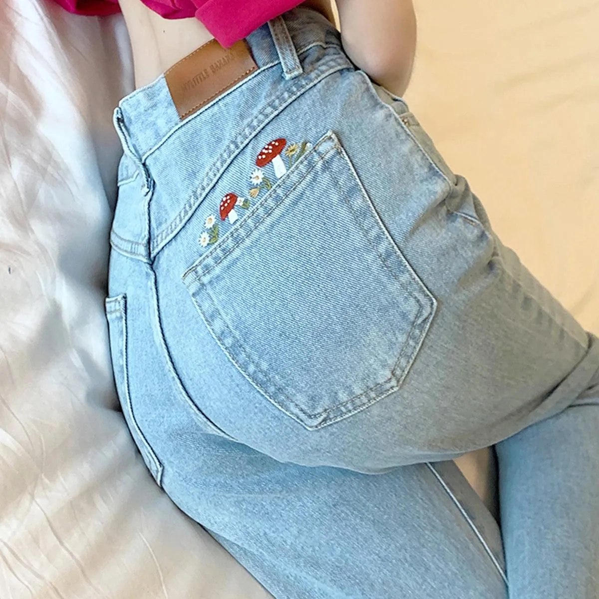 Amanita Mushroom Aesthetic Jeans