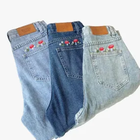 Amanita Mushroom Aesthetic Jeans