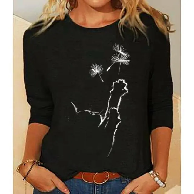 Amy Fashion - Clothing Funny Cat 3D Print Long Sleeve T-Shirts