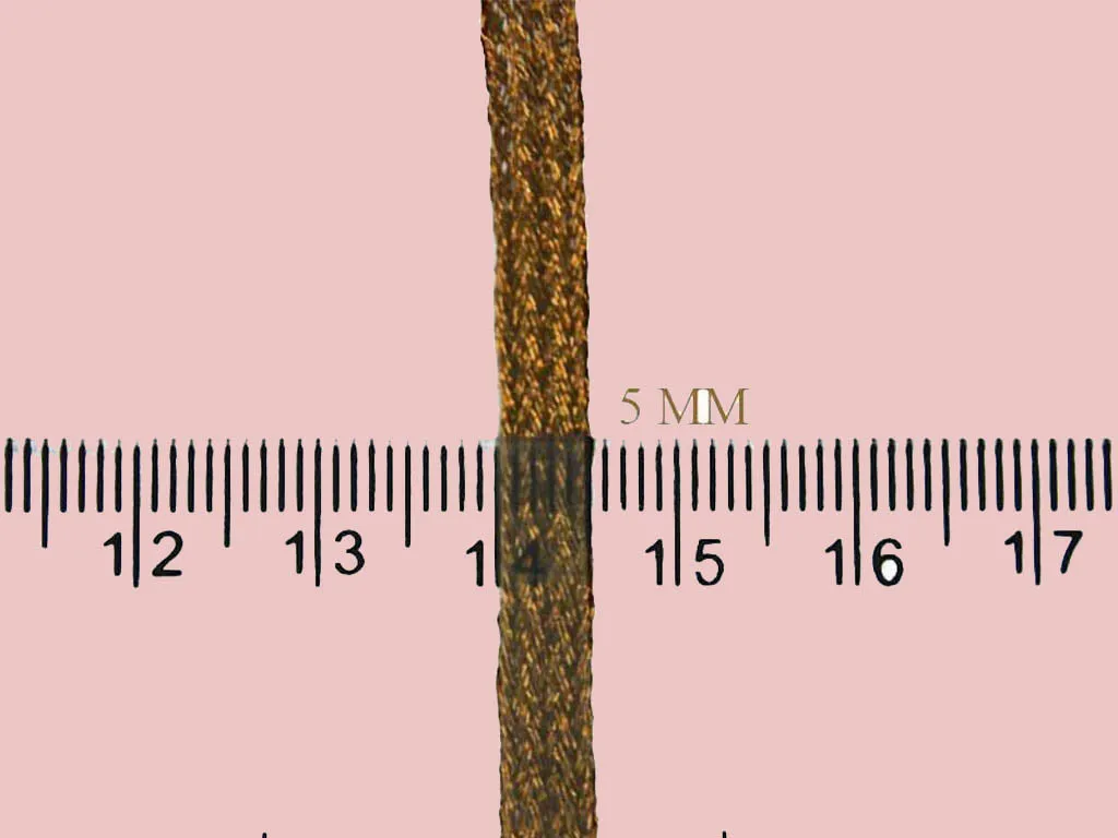 Antique Golden Flat Metallic Braided Zari Threads