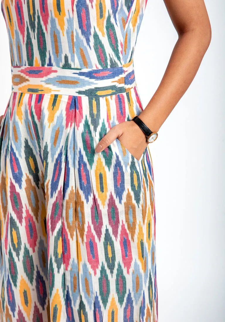 Avisha Cotton Ikat Jump Suit