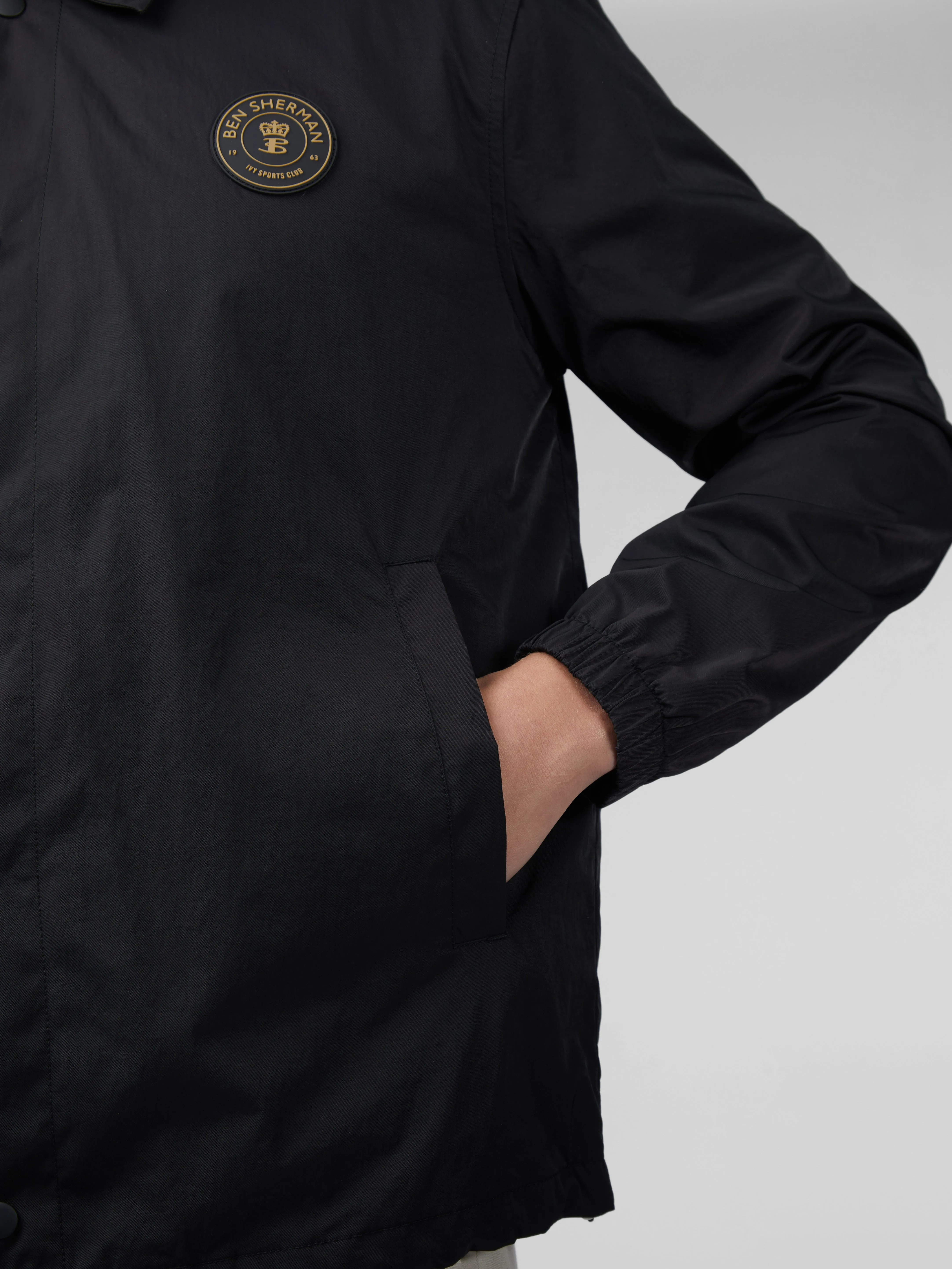 B by Ben Sherman Sports Coach Jacket - Black