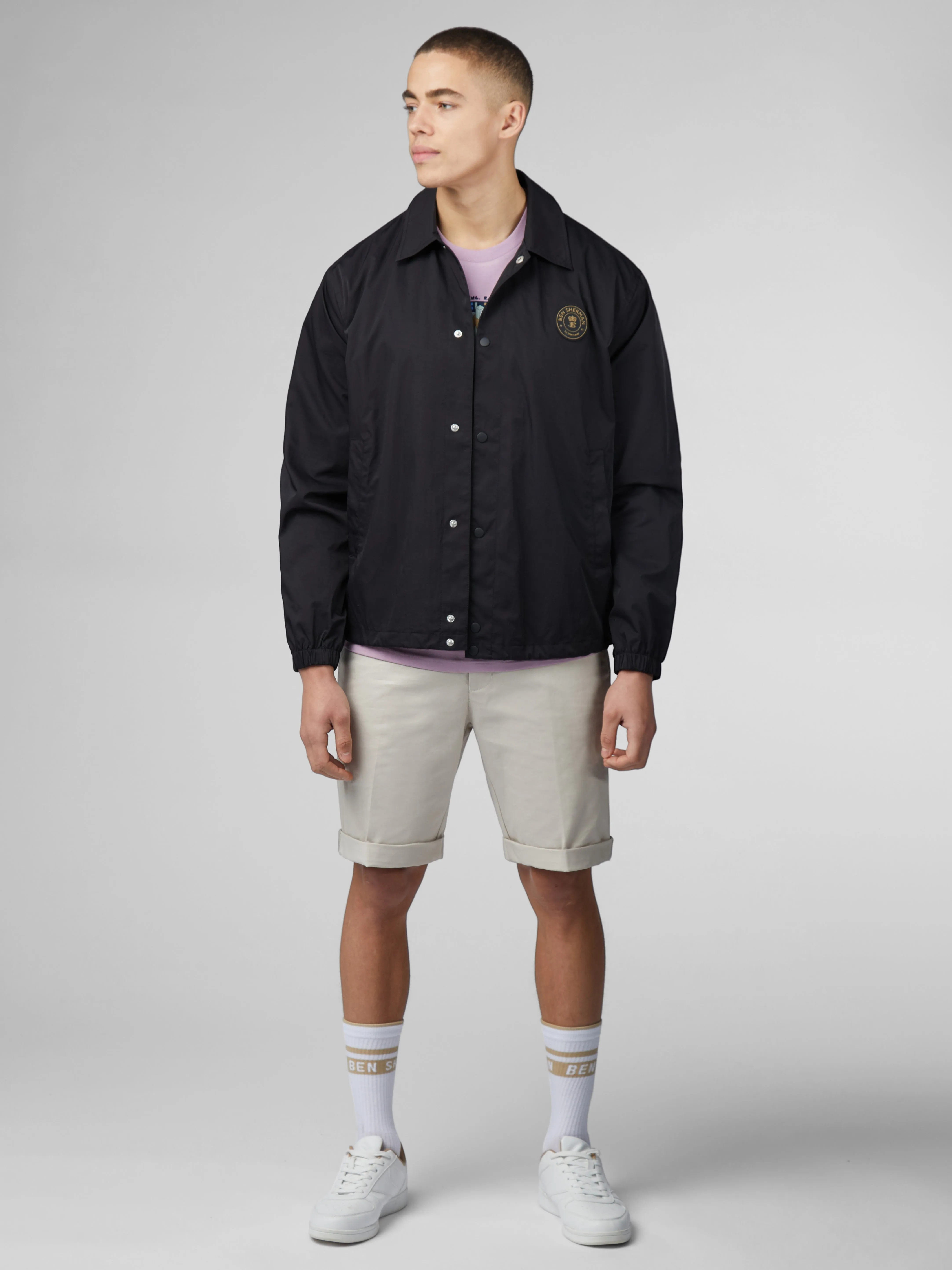 B by Ben Sherman Sports Coach Jacket - Black