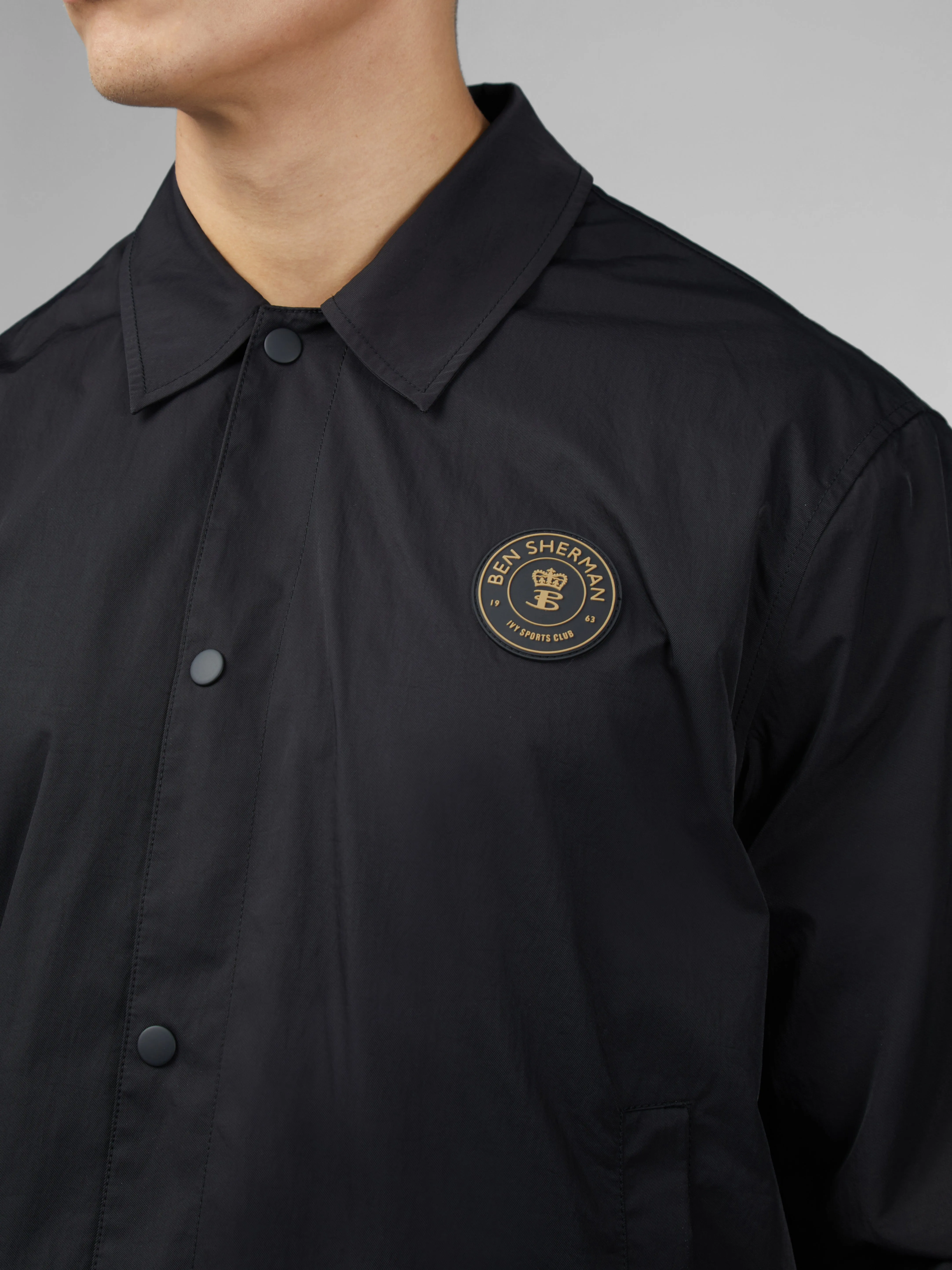 B by Ben Sherman Sports Coach Jacket - Black
