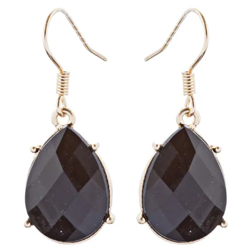 Beautiful Crystal Rhinestone Fashion Statement Necklace Set JN295 Gold Black