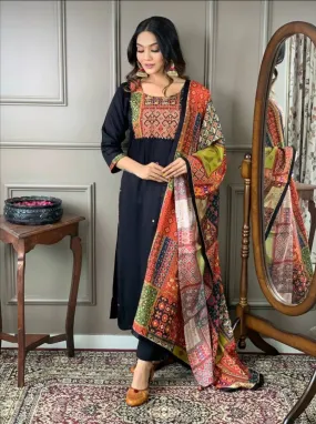 Beautiful Designer Party Wear Summer Ajrakh Cotton Salwar Suit