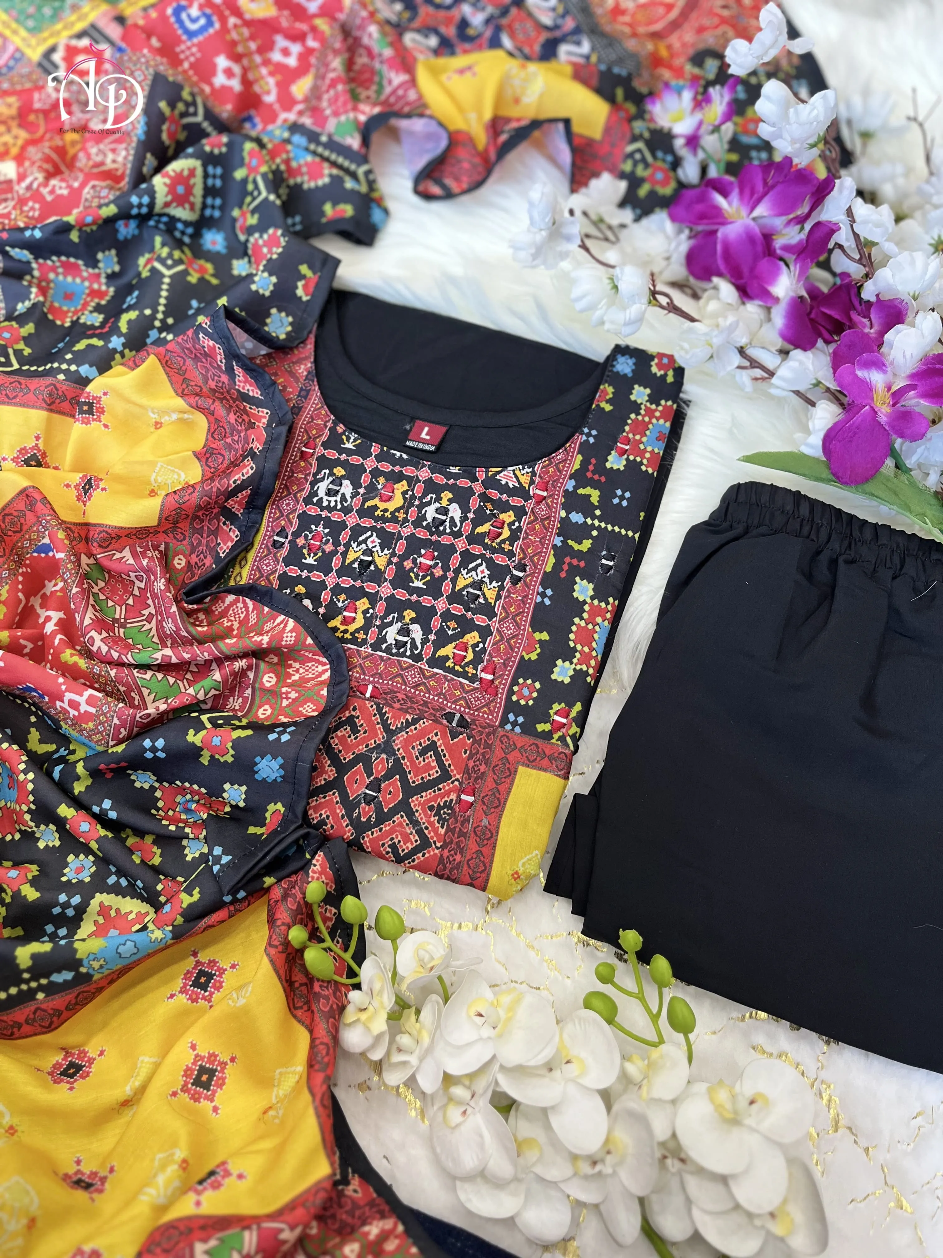 Beautiful Designer Party Wear Summer Ajrakh Cotton Salwar Suit