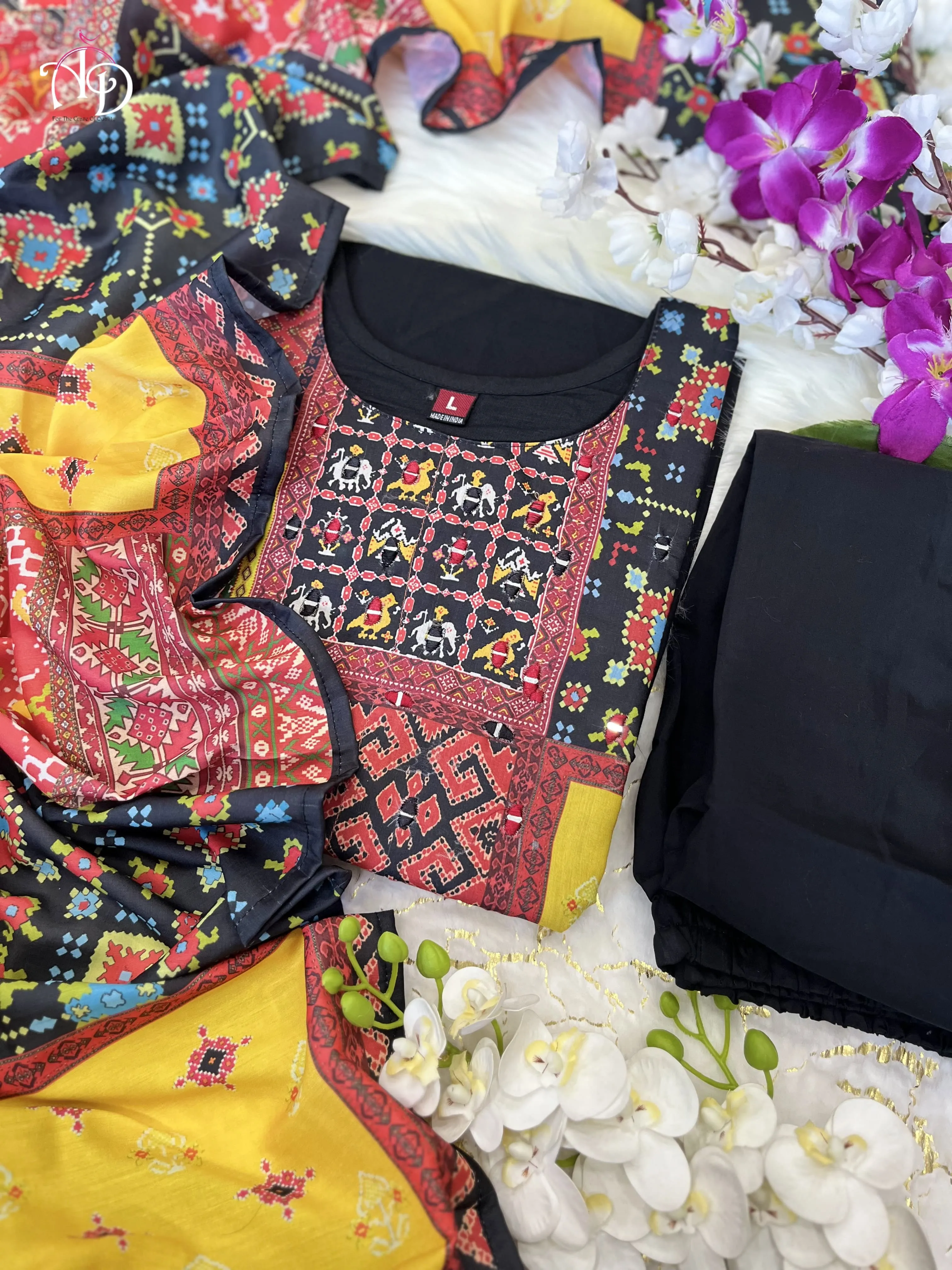 Beautiful Designer Party Wear Summer Ajrakh Cotton Salwar Suit