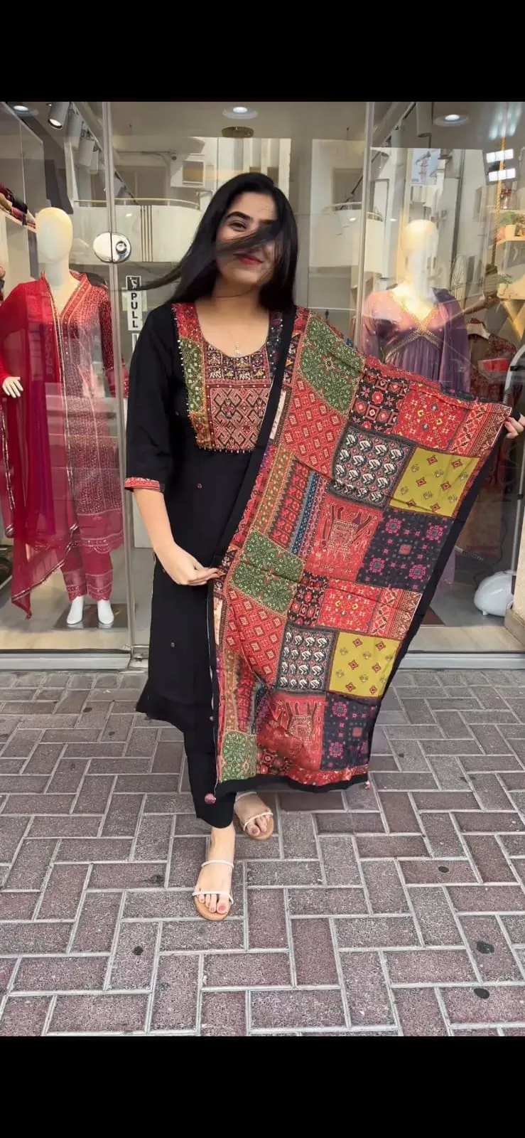 Beautiful Designer Party Wear Summer Ajrakh Cotton Salwar Suit