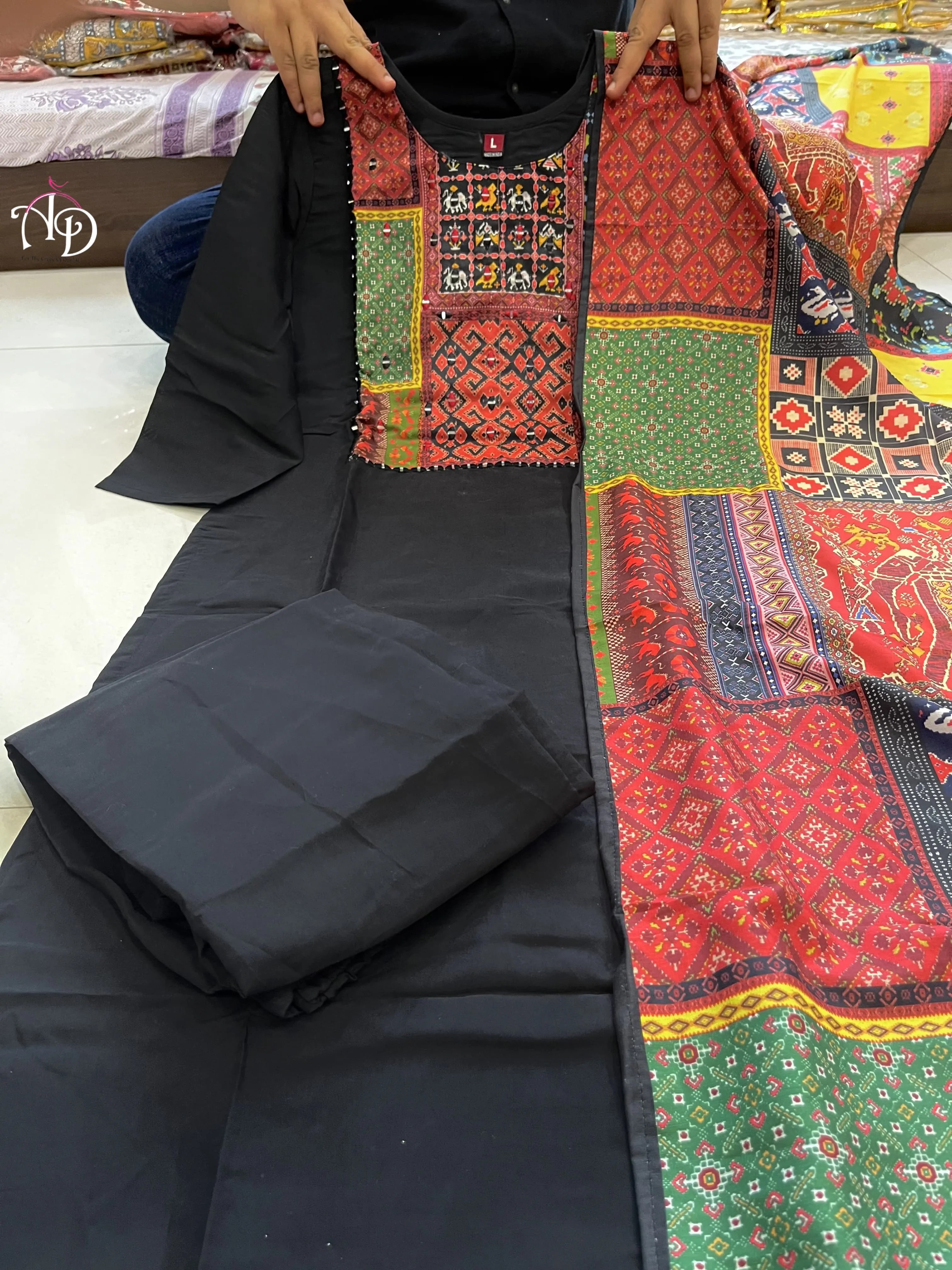 Beautiful Designer Party Wear Summer Ajrakh Cotton Salwar Suit