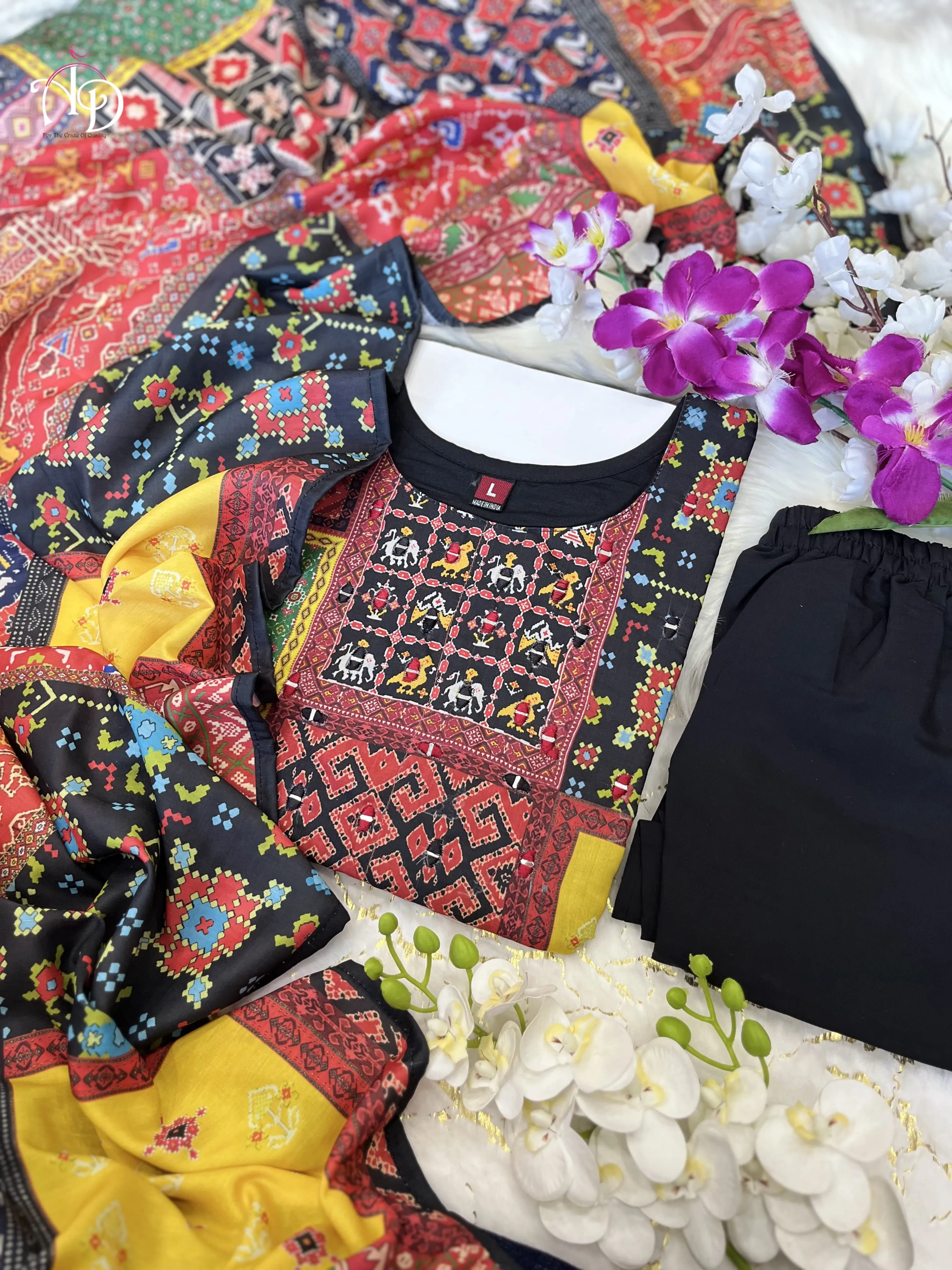 Beautiful Designer Party Wear Summer Ajrakh Cotton Salwar Suit