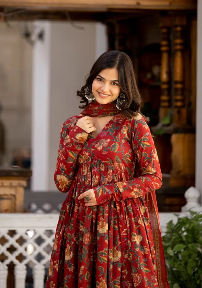 Beautiful Designer Party Wear Summer Pure Cotton Salwar Suit