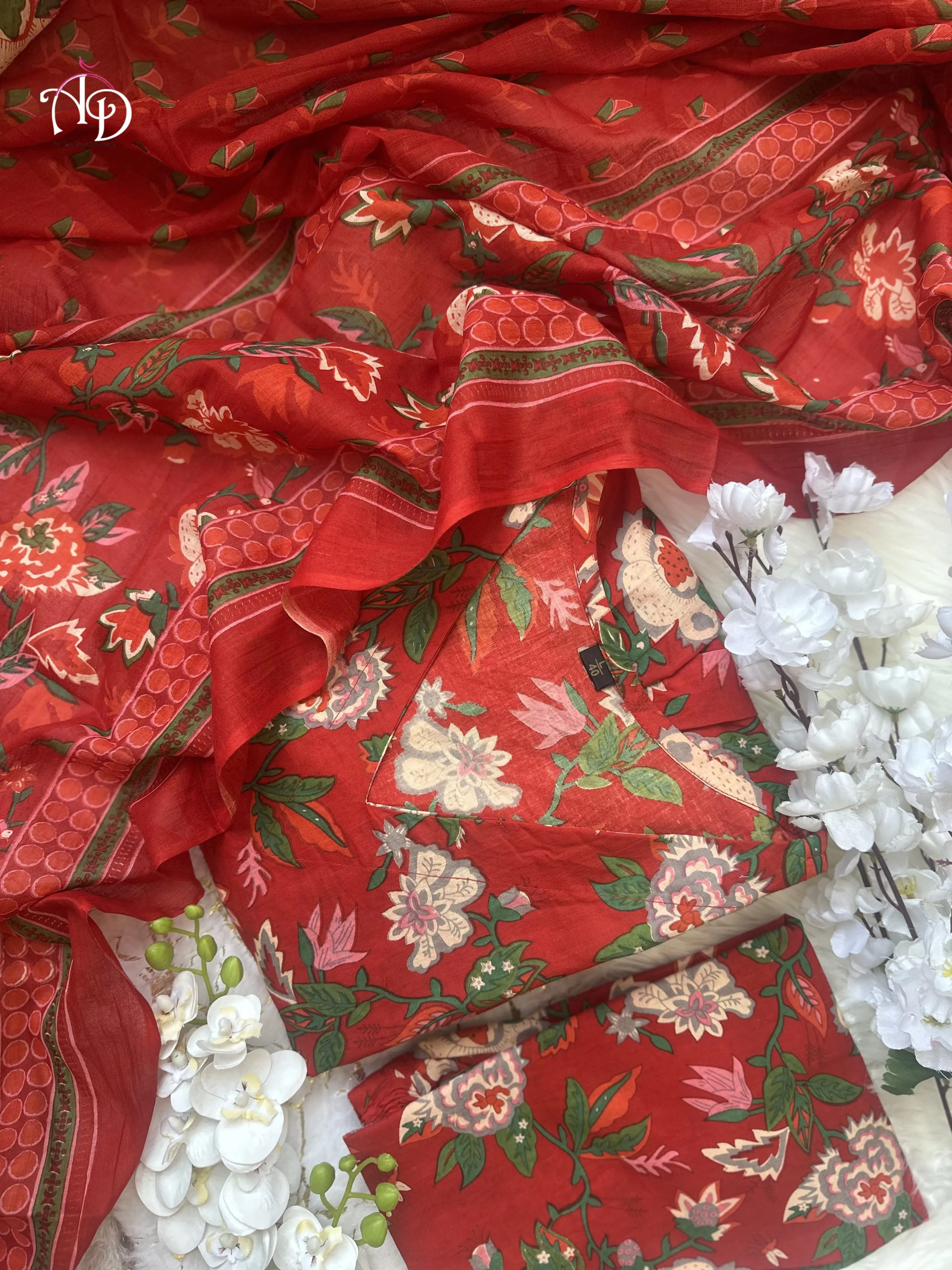 Beautiful Designer Party Wear Summer Pure Cotton Salwar Suit