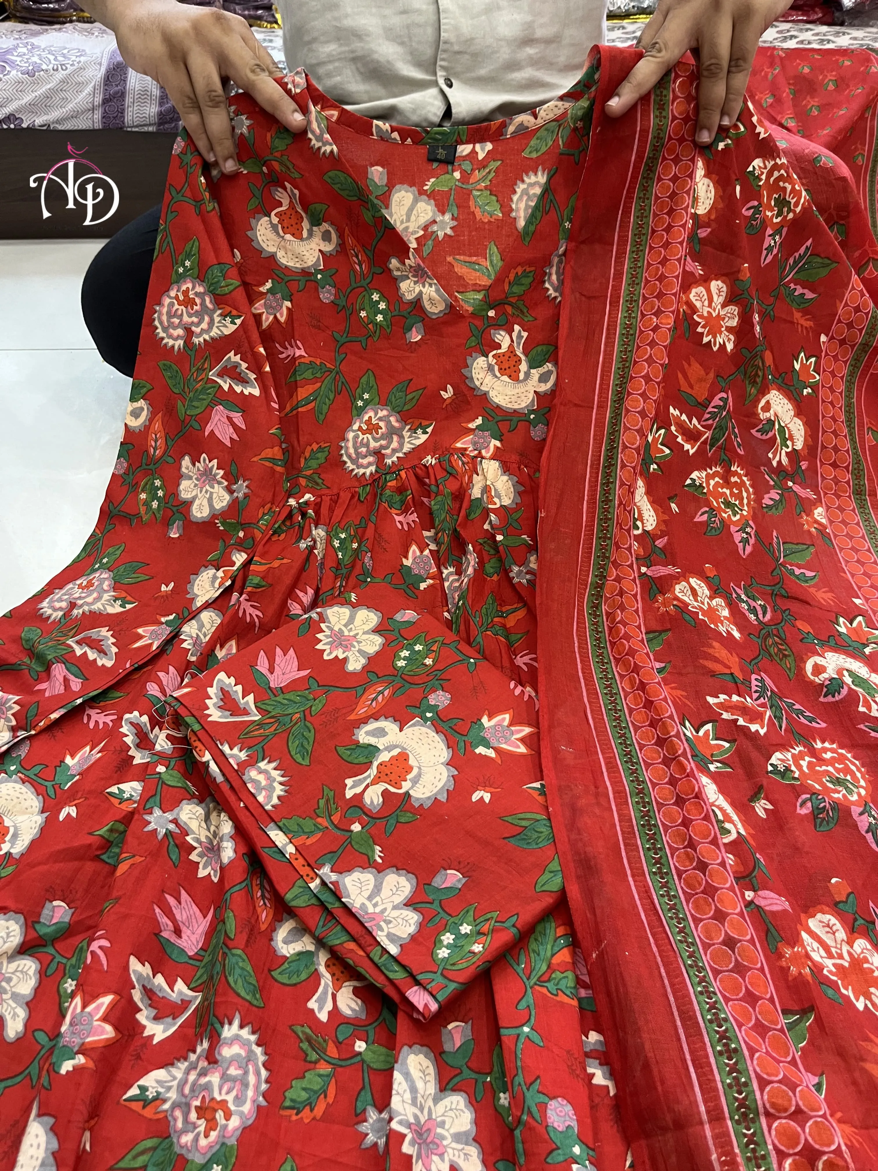 Beautiful Designer Party Wear Summer Pure Cotton Salwar Suit