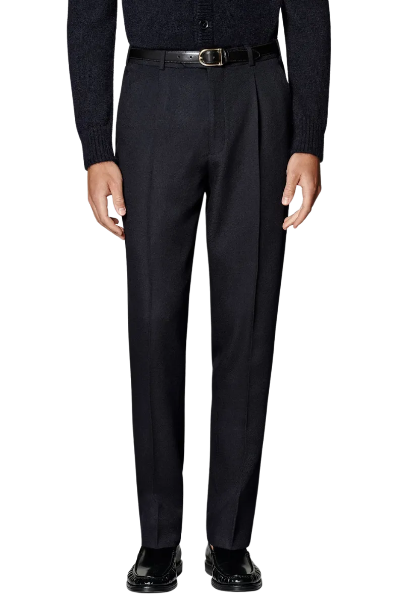 Black Modern Fit Wool Single Breasted Suit