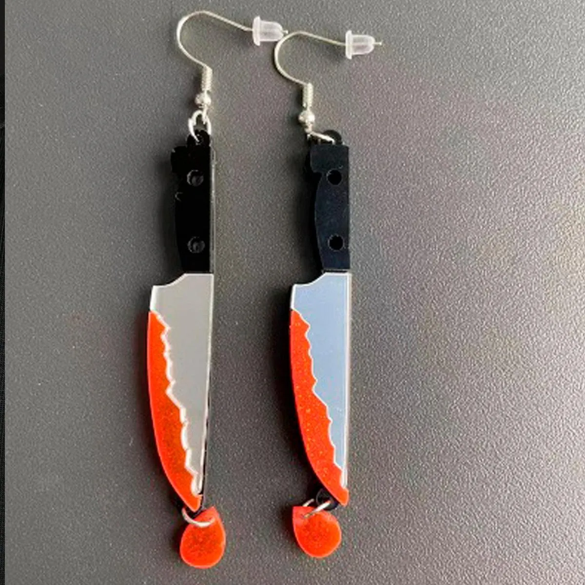 Bloody Knife Horror Aesthetic Earrings