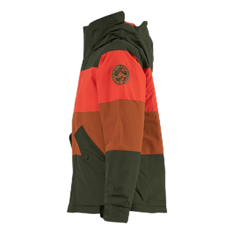 Boys Symbol Jacket Orange/Green