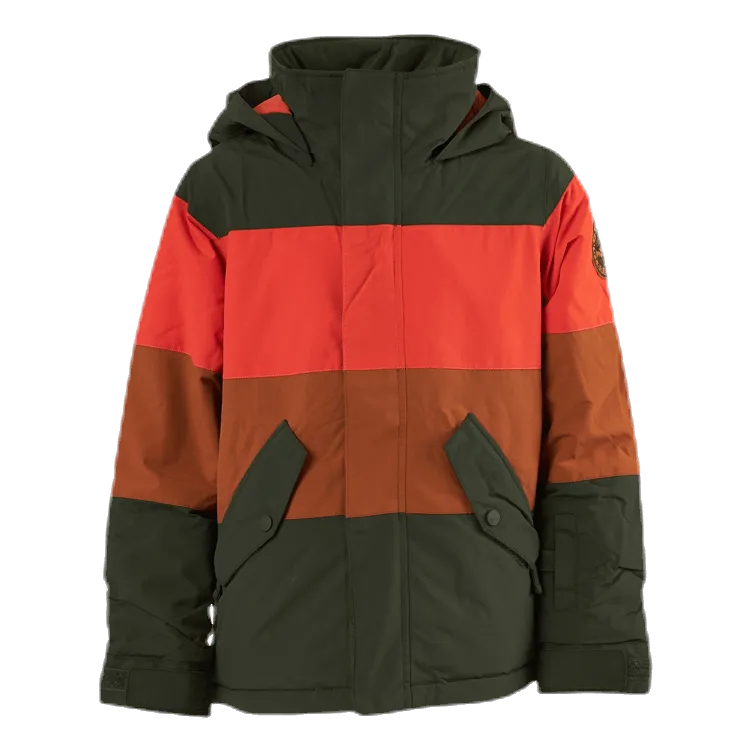 Boys Symbol Jacket Orange/Green
