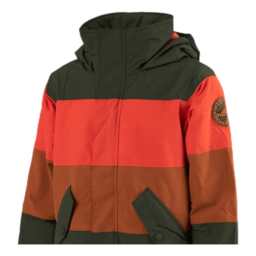 Boys Symbol Jacket Orange/Green