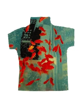 Bunte Tie-Dye Crop Tops mit Goldfischen Indie-Look für deinen einzigartigen Sti