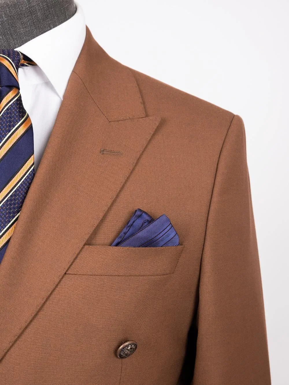Caiden Brown Set Blazer Linen Suit