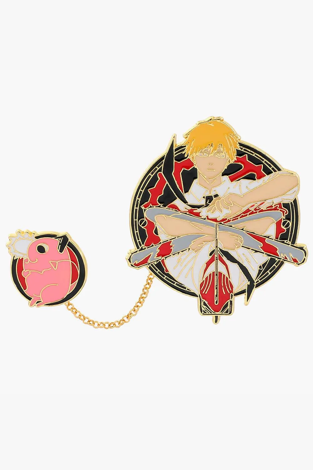 Chainsaw Man Denji and Pochita Enamel Pin