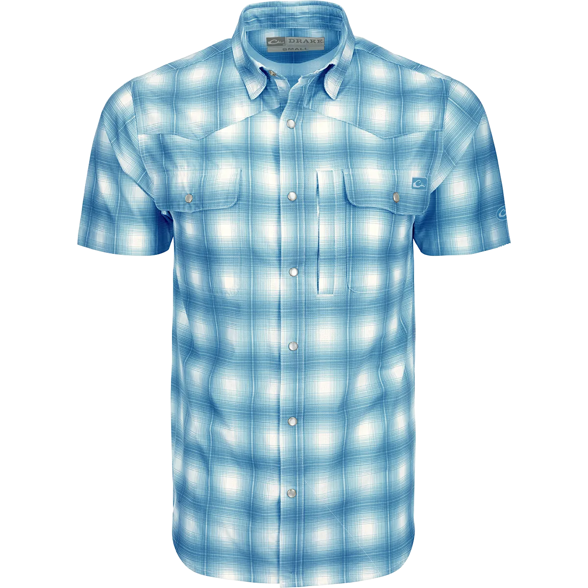 Cinco Ranch Western Plaid Button-Down Short Sleeve Shirt
