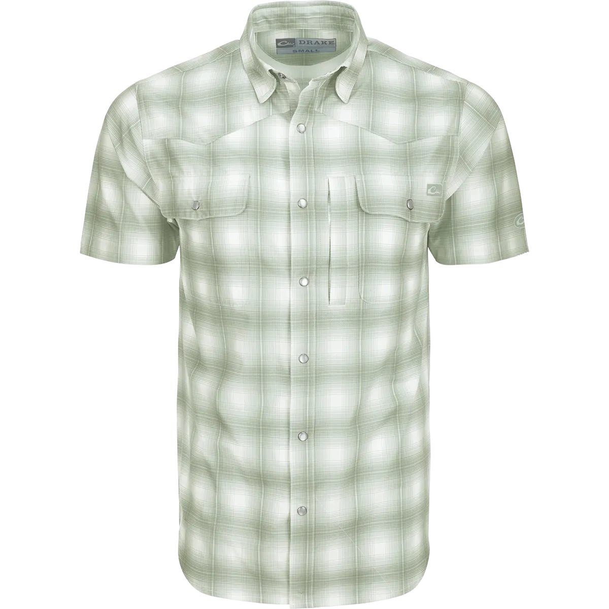 Cinco Ranch Western Plaid Button-Down Short Sleeve Shirt