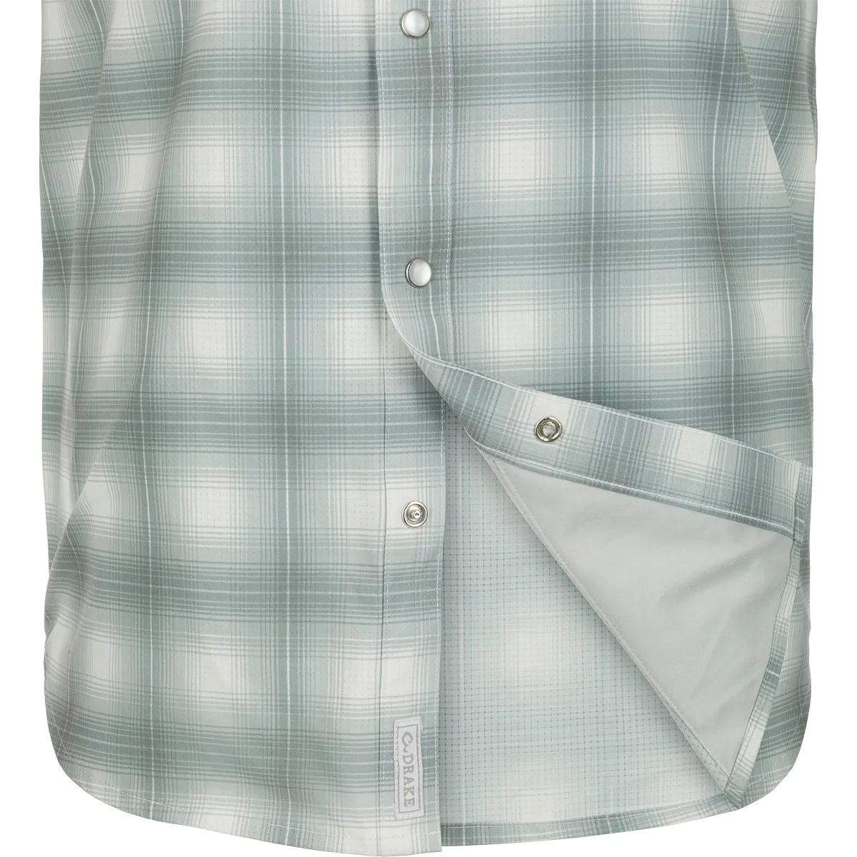 Cinco Ranch Western Plaid Button-Down Short Sleeve Shirt