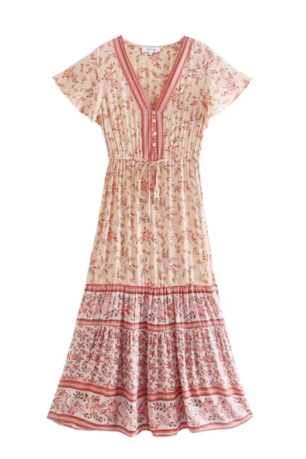 'Darlene' Floral V-Neck Dress (2 Colors)