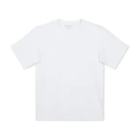 DAVID AUGUST PIMA COTTON CREW NECK T-SHIRT IN WHITE