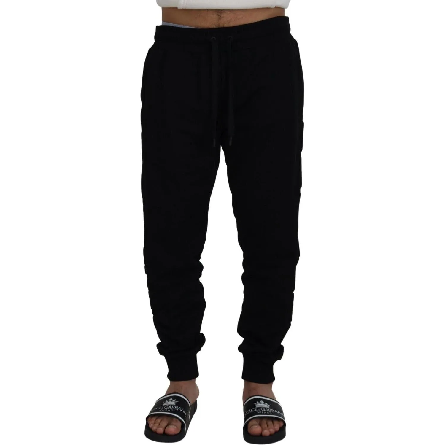 Dolce & Gabbana Elegant Black Cotton Jogger Pants