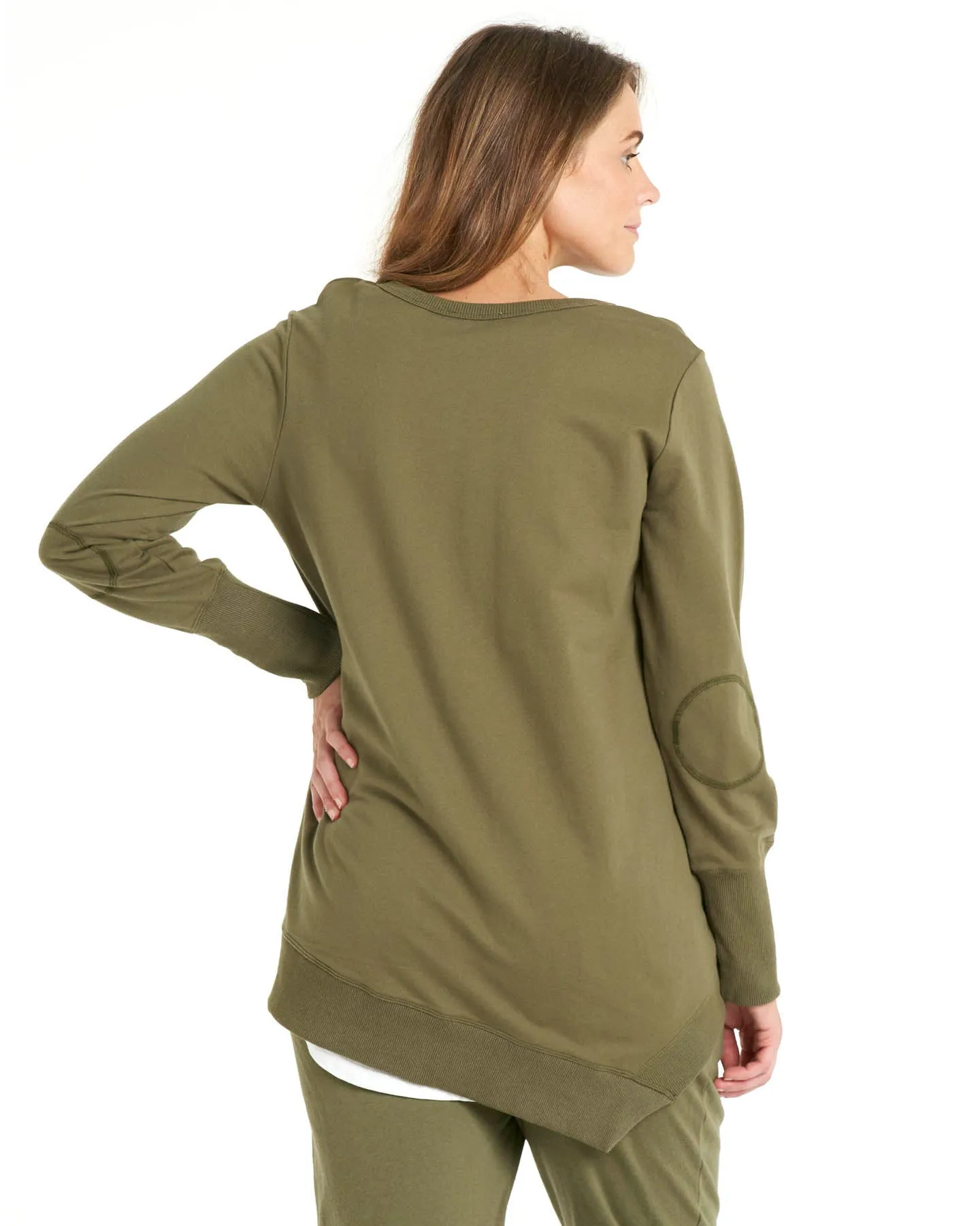 Dolly Round Neck Relaxed Basic Sweater - Khaki