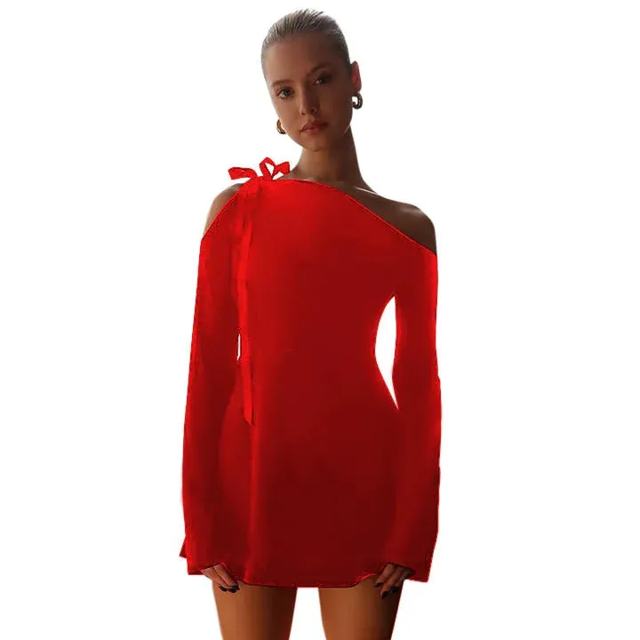 Elegant Summer Backless Strapless Mini Solid Casual Hollow Out Y2K Bodycon Dress