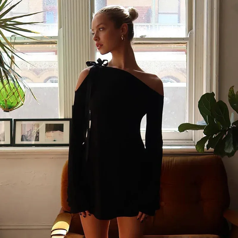 Elegant Summer Backless Strapless Mini Solid Casual Hollow Out Y2K Bodycon Dress