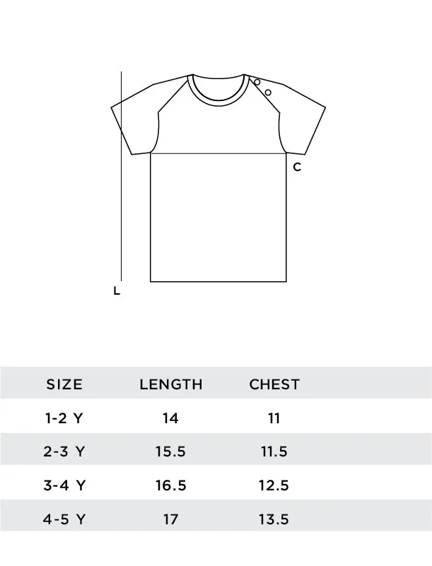 Essential Short Raglan Sleeves Boy Tee