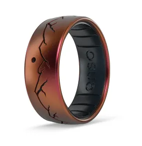 Etched Highs & Lows Daybreak Silicone Ring: Poseidon/Black Pearl