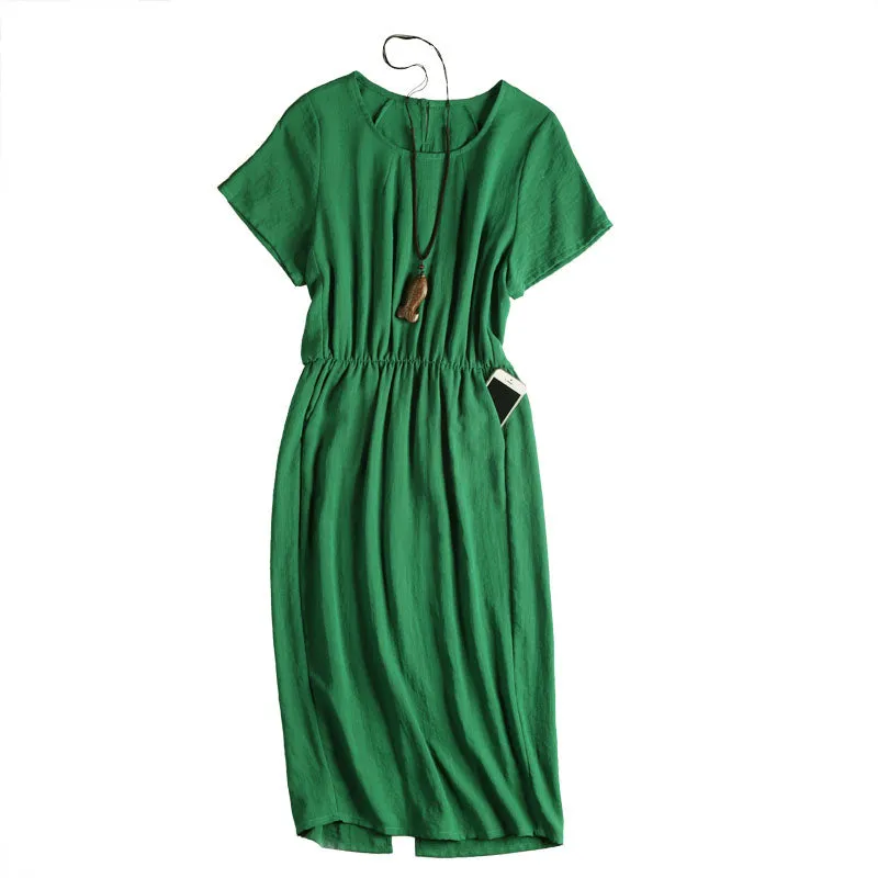 Green Women Dresses Casual Summer Women Dresses Long Women Dresses SSM97220