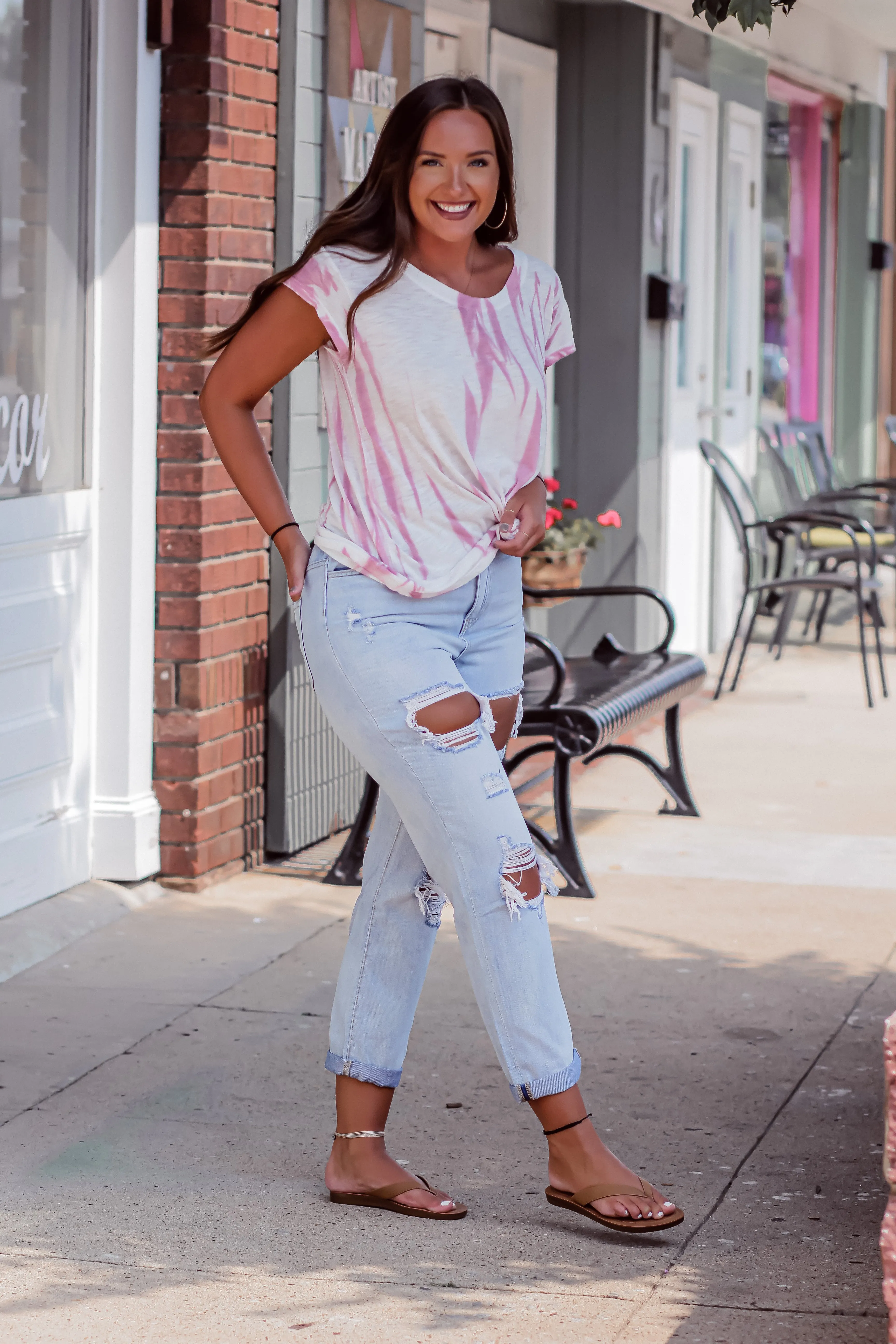 Ivory & Rose Tie Dye Tee