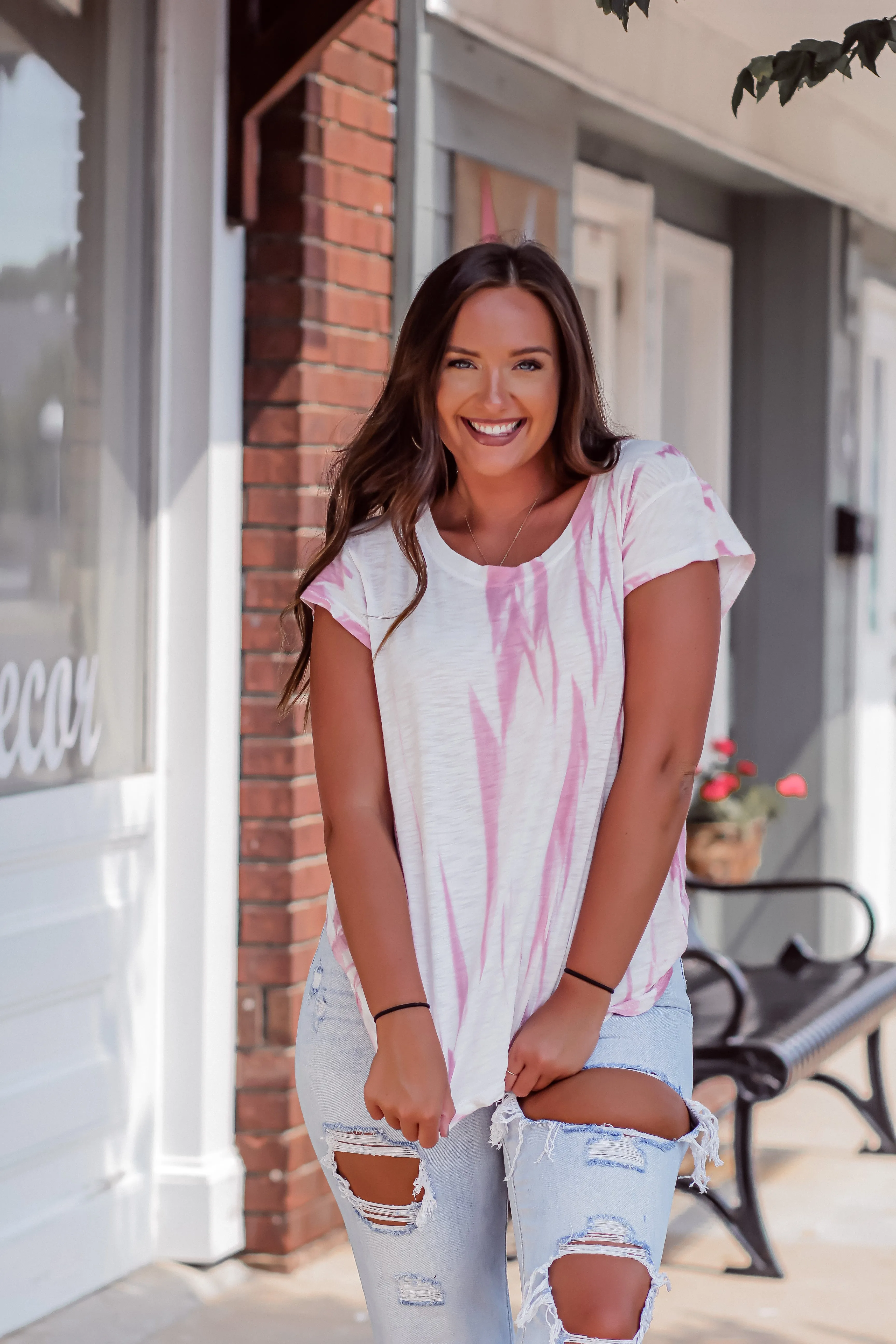 Ivory & Rose Tie Dye Tee
