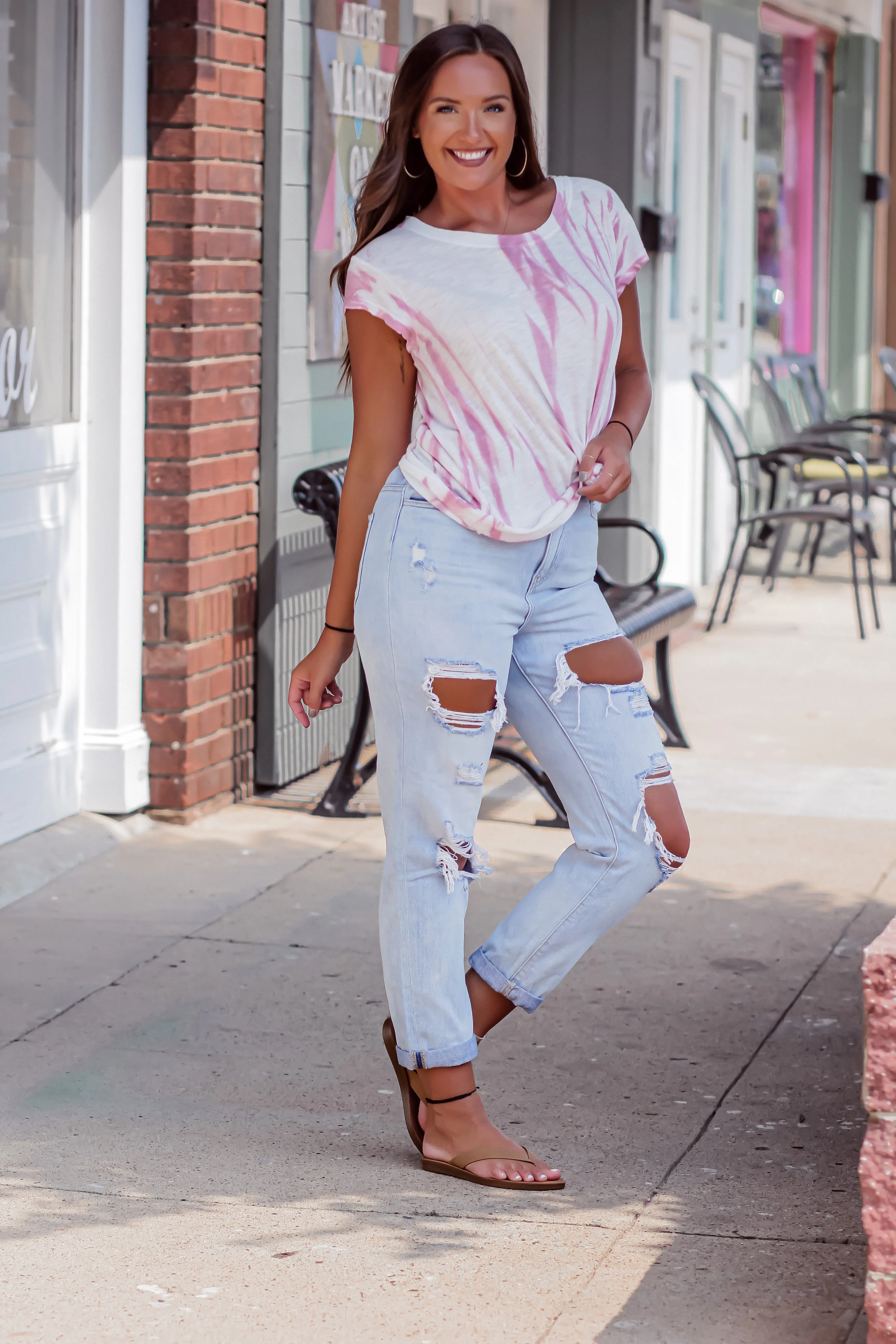 Ivory & Rose Tie Dye Tee