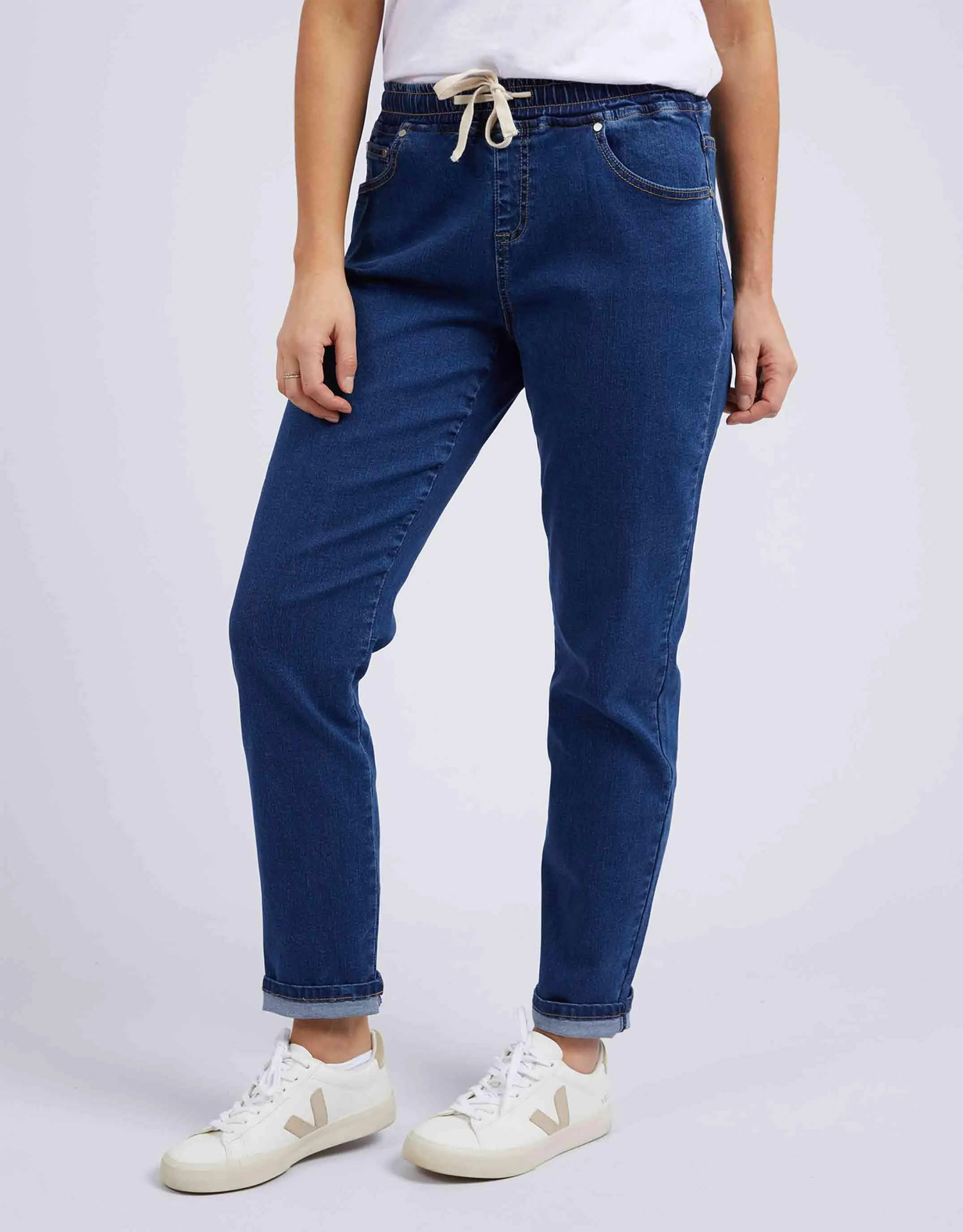 Juliette Jogger Jean - Dark Blue Wash