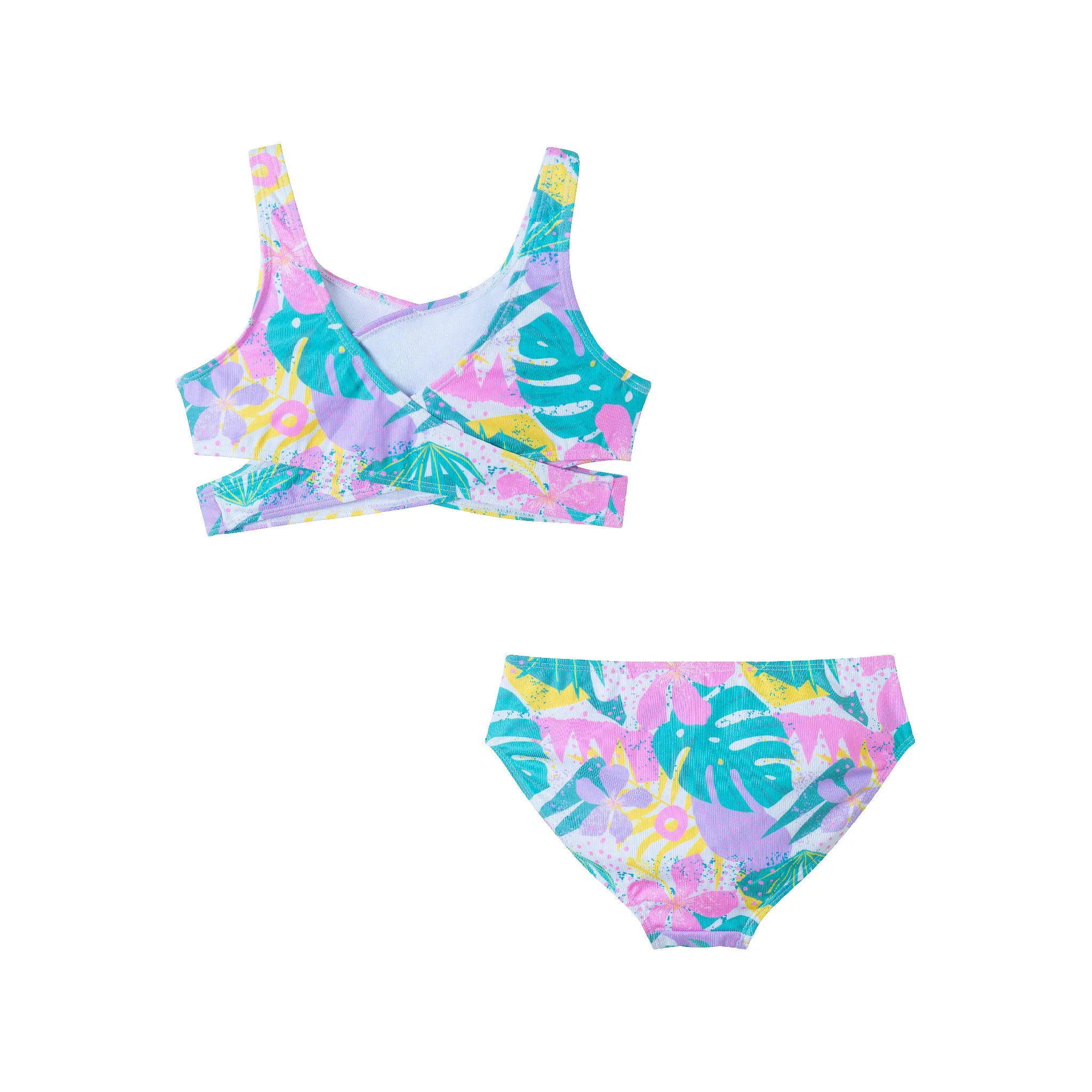 Kids (7-16) Crisscross Two-Piece | Tropical Palm