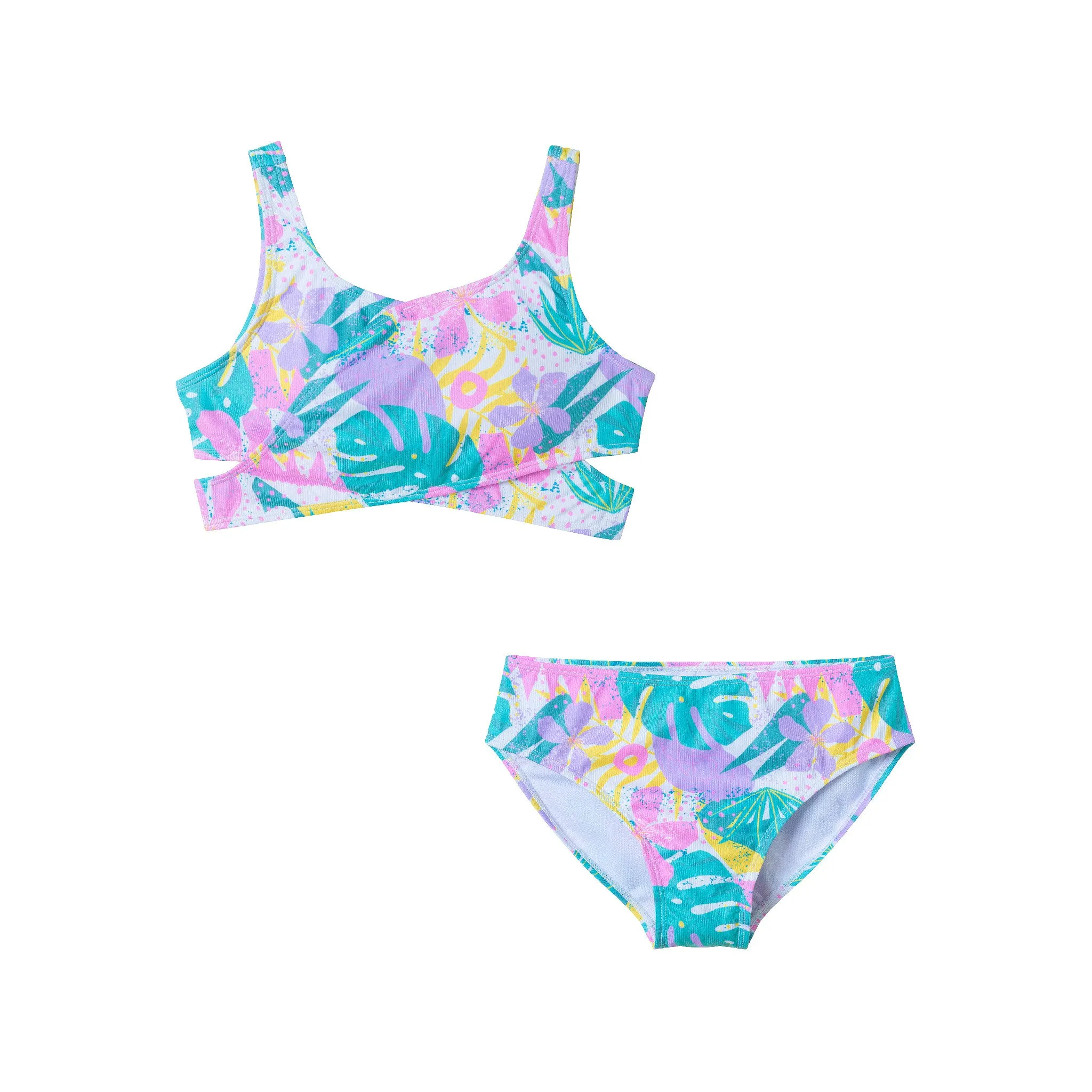Kids (7-16) Crisscross Two-Piece | Tropical Palm