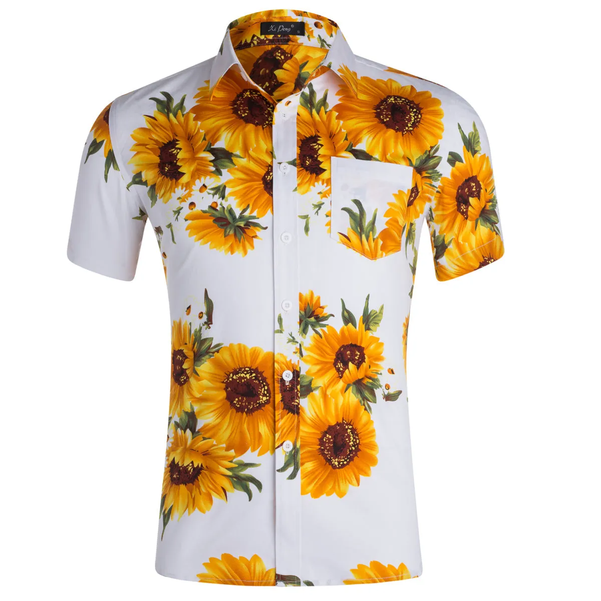 Mens Hawaiian Shirt Casual Short Sleeve Button Down Shirts