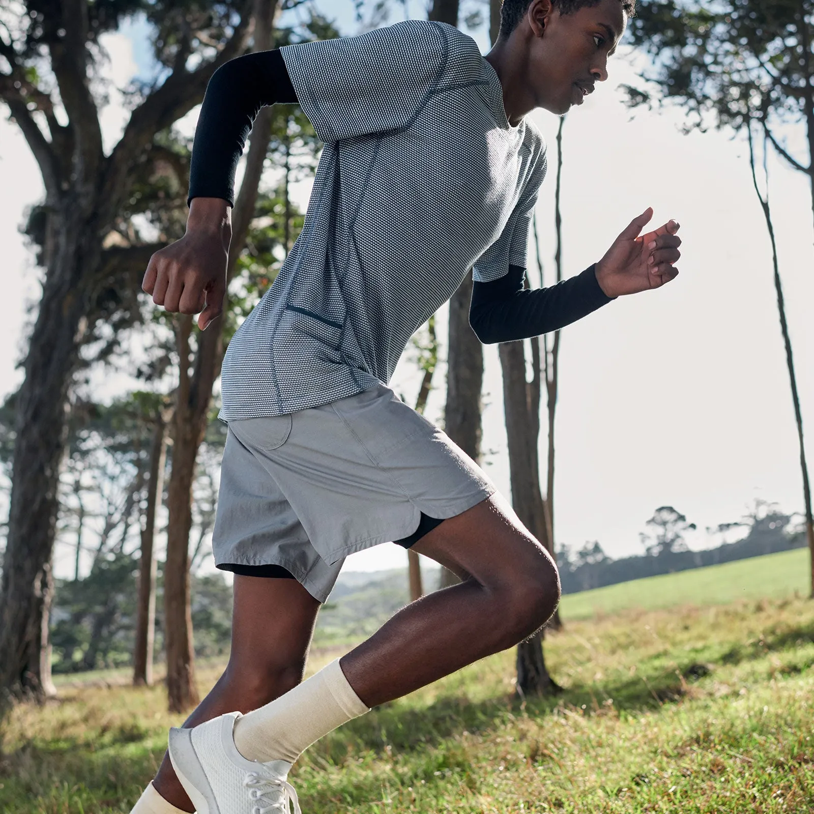 Men's Natural Run Short - Hazy Pine
