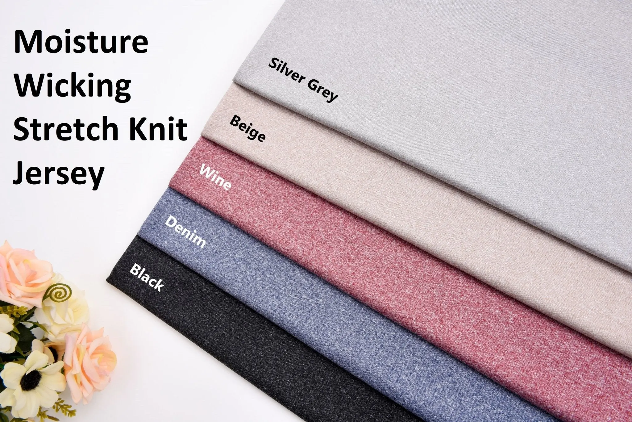 Moisture Wicking Stretch Knit Jersey