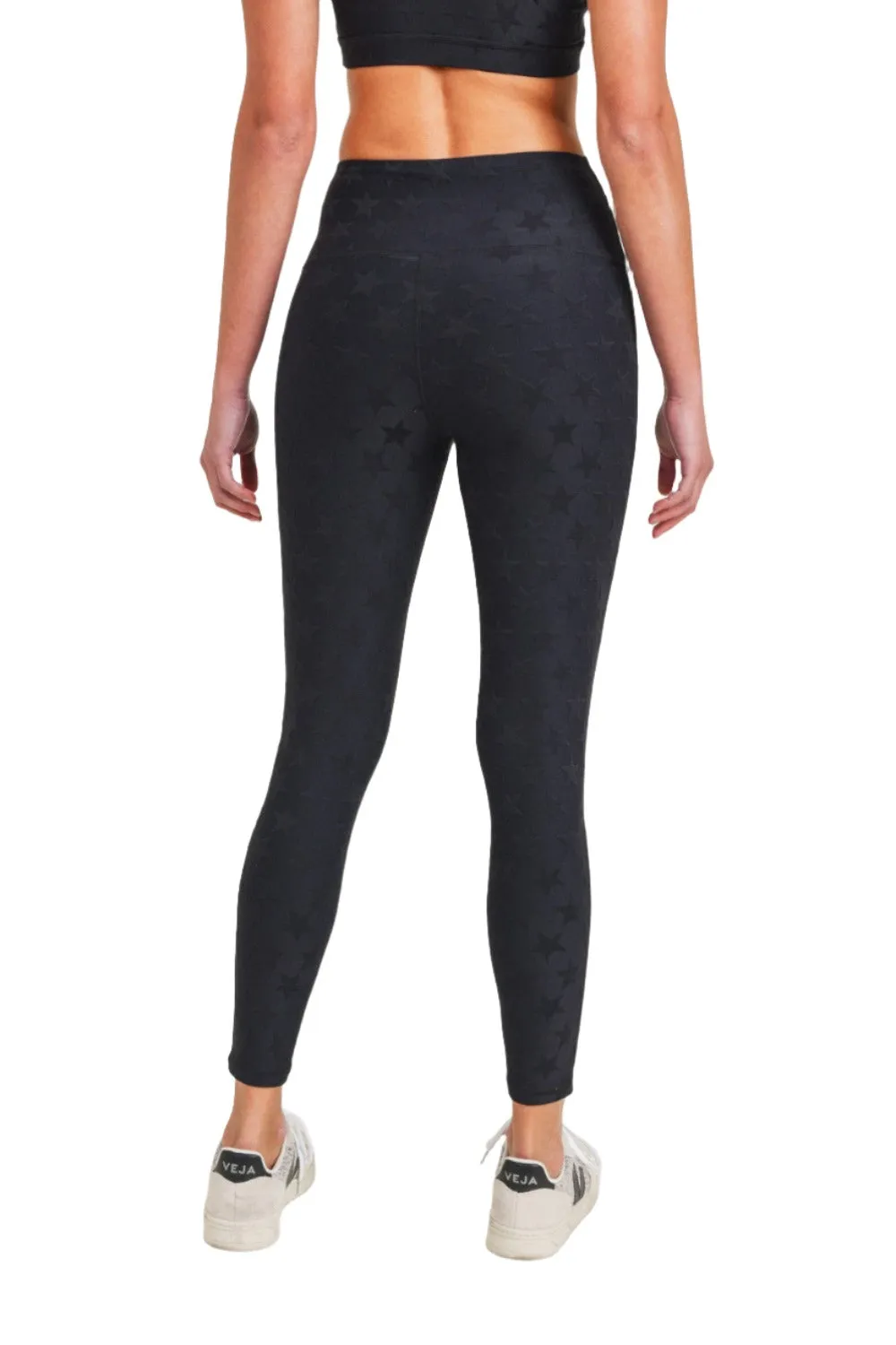 Mono B Textured Star Jacquard Highwaist Leggings Aph8076