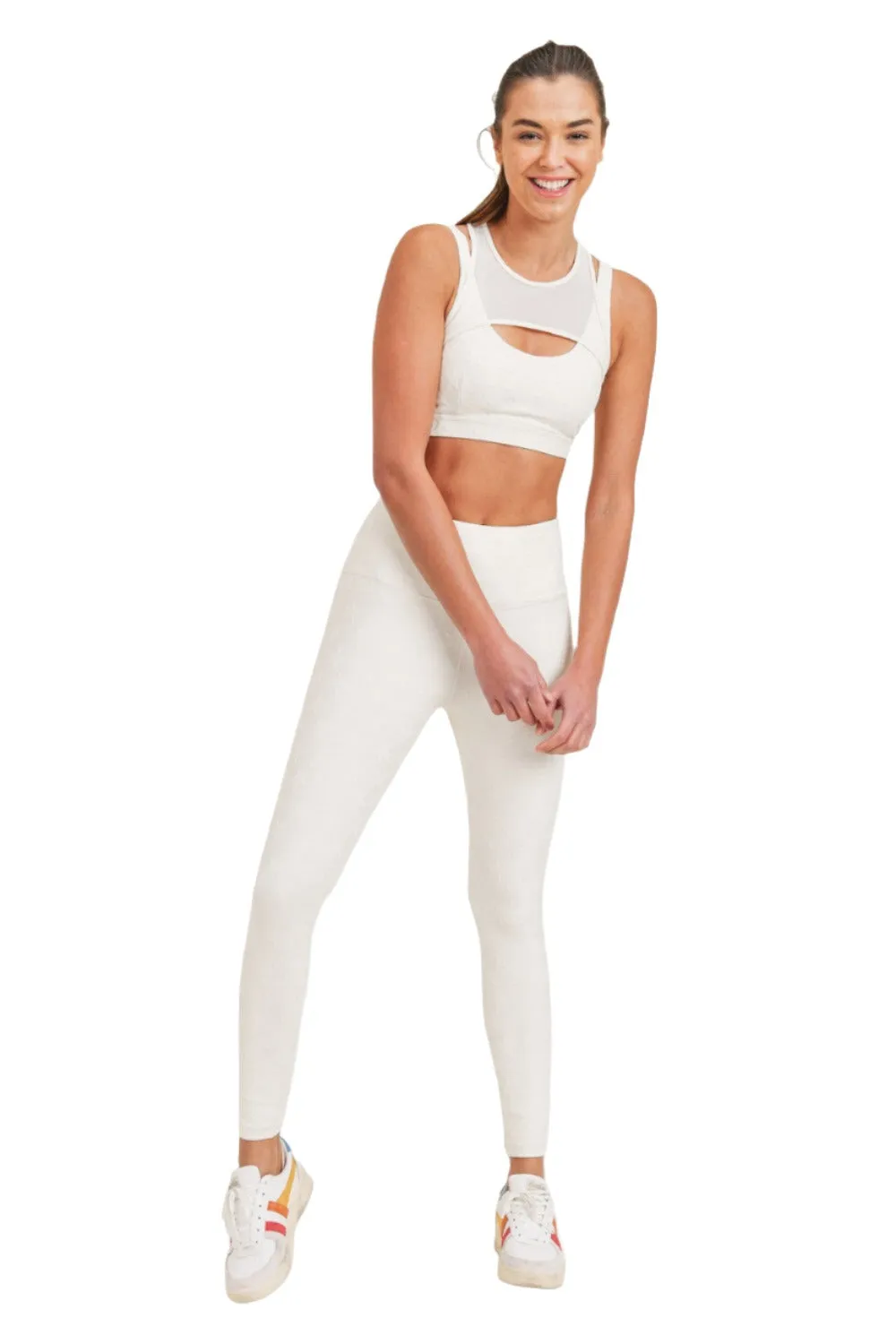Mono B Textured Star Jacquard Highwaist Leggings Aph8076